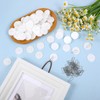 Giantree 100pcs Self-Adhesive Ceiling Hooks for Hanging, Clear Round Suction
