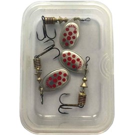 Mepps Aglia Special Trout Fishing Spinner, ARGENT POINTS ROUGES PAR 3, 3