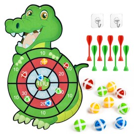 Vicloon Velcro Dartboard Children, Dart Throwing Game Children's Dart Game Velcro Ball Game with 12 Sticky Balls 8 Darts and 2 Hooks, Toy Dartboard Dartboard Birthday Gifts for Children