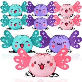 Sweetude 12 Pcs Axolotl Party Favor Drawstring Bags Bulk 15 x 10 Inch Axolotl Backpacks Gifts Goodie Bags Cute Animals Treat Candy Backpacks for Amphibians Themed Birthday Baby Shower Party Supplies