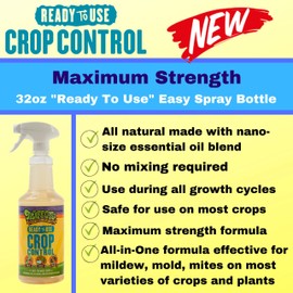 Trifecta Crop Control Ready to Use Maximum Strength Natural Pesticide, Fungicide, Miticide, Insecticide, Help Defeat Spider Mites, Powdery Mildew, Botrytis and Mold on Plants 32 OZ Size