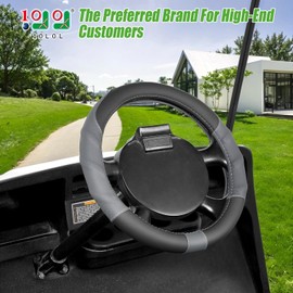 10L0L 13 Inch Golf Cart Steering Wheel Covers for EZGO TXT&RXV, Upgraded Microfiber Anti-Slip Steering Wheel Cover with Pu Leather