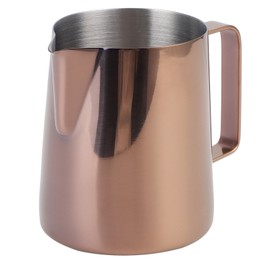 Coffee Art Pitcher Latte Milk Frothing Cup Pitcher Coffee Making Tool Supplies without Scale350ml Rose Gold