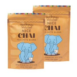 Two Leaves and a Bud Nice Chai, Tea Latte Mix, Powdered Chai Latte Tea Mix, Vegan, Dairy Free, Low Sugar, Iced or Hot Lattes, 112g (2 Pack)