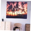 Operitacx 1Set Creative Summer Beach Tree Wall Tapestry Vibrant Hawaiian