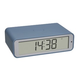 TFA Dostmann Twist 60.2560.06 Digital Radio Alarm Clock Adjustable Time Zone 12/24h Mode 180° Display Rotation Flat Design Blue