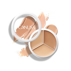 Canusa Concealer | Full Coverage | Tri-Color Concealer | Vibrant Color | Waterproof | Long Lasting | Concealer Foundation