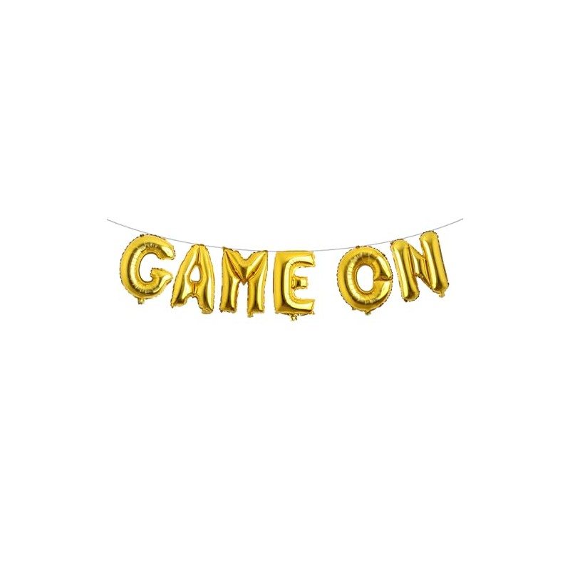 GAME ON Balloons Black Birthday Game Theme Banner Decoration &