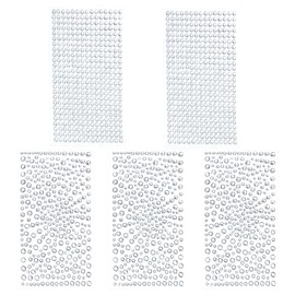 Pegatinas adhesivas de diamantes de imitación transparentes con gemas brillantes para decoración de uñas (1725 unidades)