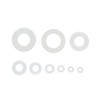 600Pcs Flat Washer 9 Sizes White Nylon Gasket Assortment Kit