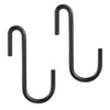 YourGift 15 Pack Heavy Duty S Shaped Hooks - Black