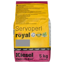 Kiesel Servoperl Royal High-Strength Stain and Water Repellent Grout 11lbs (5kg), Alumina Cement Based, Designed for Walls, Floor Tile Installations Colored in Middle Grey