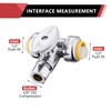 EFIELD Push Fit Tee Stop Valve 1/2" Push x 1/2"