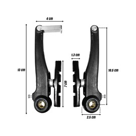 ALTREGO Frenos Bicicleta V-Brake de Acero Plastificado, Juego Completo