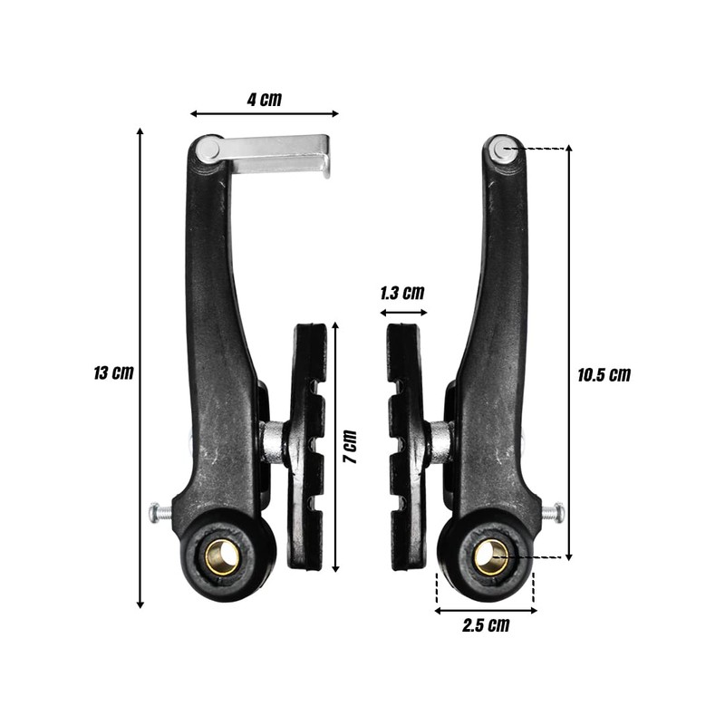 ALTREGO Frenos Bicicleta V-Brake de Acero Plastificado, Juego Completo
