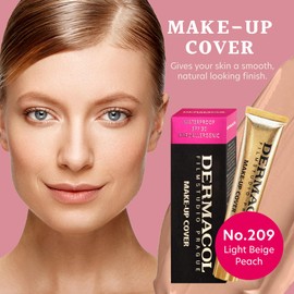 Dermacol - Full Coverage Foundation 13 g, Liquid Makeup Matte Foundation with SPF 30, Waterproof Foundation for Oily Skin, Acne, & Dark Circles, Long-Lasting Makeup Products, Shade 209