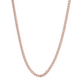 CRAFTD | Rose Gold Cuban Link Chain | Durable 18K Rose Gold & 316L Stainless Steel | Waterproof, Heat & Sweat Resistant | Gifts for Men | Men's Jewelry | Width 4MM | Length 19.5”