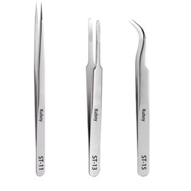 Precision Tweezers, Tweezers, Precision, Extra Fine Tweezers, Tweezers, Thin Tweezers, Plastic Model Tweezers, Modeling Tweezers, Crafts, Stainless Steel, Set of 3