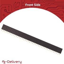 AZ-Delivery Set of 50 Female Headers - 40 Pins, 2.54 mm Pitch, Straight, Single Row, High Performance Contact Material