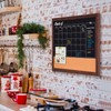 4 THOUGHT Chalkboard Calendar Corkboard Combo, 18" x 24" Bulletin