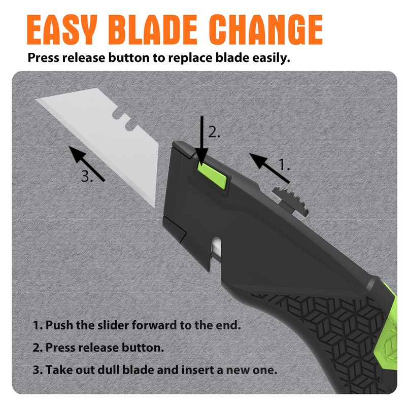 XW Utility Knife Set, Retractable Box Cutter and Folding Utility