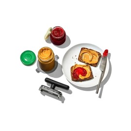 Jar Opener with T-Handle Grip, Adjustable Manual Can and Bottle Opener, Kitchen Aid Tool for Seniors and Arthritis