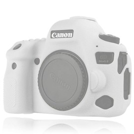 Easy Hood Camera Case Compatible with Canon EOS 6D Mark II DSLR Camera, Soft Silicone Rubber Texture Surface Protective Body Cover Skin Protector for Canon EOS 6D Mark II Digital SLR Camera (White)