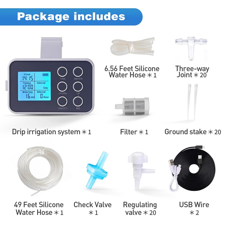 Automatic Drip Irrigation Kit, 20 Potted Indoor Houseplants Support, Indoor