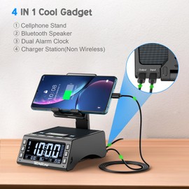 TechGlow Foldable Cellphone Stand with Wireless Bluetooth Speaker Birthday Gifts for Men Women Mother Father Cool Tech Gadgets