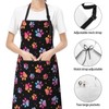 Yipaidel Dog Paw Adjustable Bib Apron Waterproof Kitchen Cooking Baking