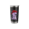 Dino with Fire Fighter Helmet Stainless Steel Insulated Tumbler