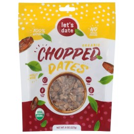 Lets Date Dates Chopped Organic 8oz Pack of 6