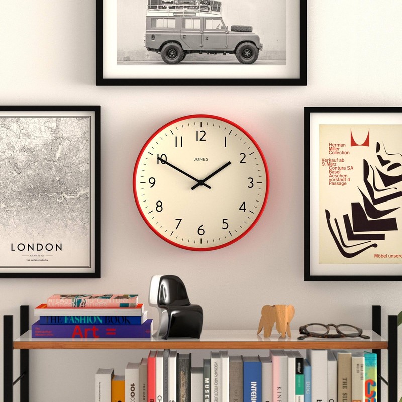 JONES CLOCKS® Studio Wall Clock | Modern Round Clock |