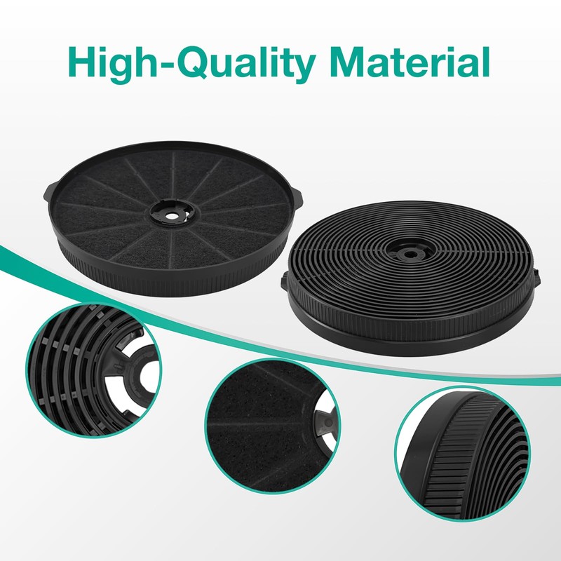 2 Pack CFK1-TM Range Hood Charcoal Filter Compatible with Tieasy