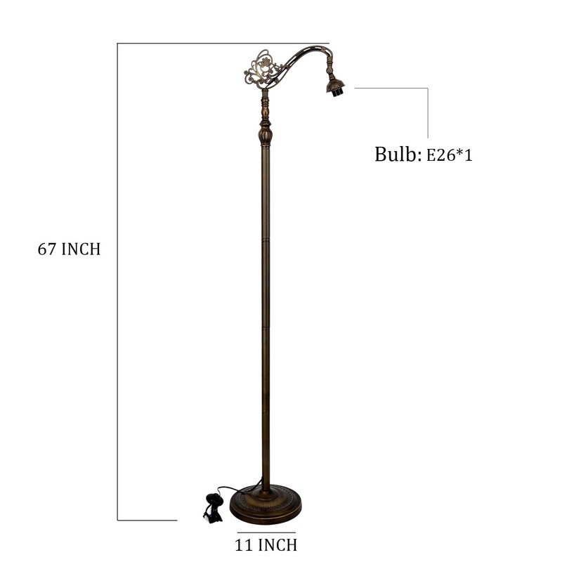 TCODTPOL Tiffany Floor Lamp Base Only, for 12-18 Inch Stained