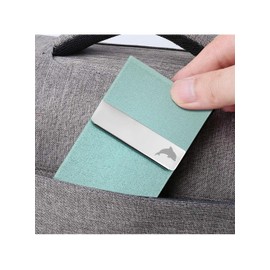 Xsimant Business Card Holder, No Fold Corners, Vertical Business Card Case, Pattern, Magnetic, 1 Second Opening, Women's, Men's, Business, Celestial Waterway Dolphin