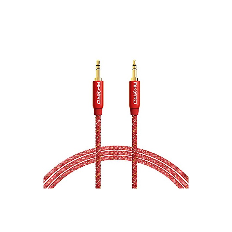 AKORD 2 m 3.5 mm AUX Audio Cable - Red