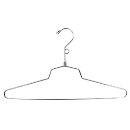 SSWBasics Metal Dress Hangers (16 inch Chrome Hanger) - Case of 100 - Metal