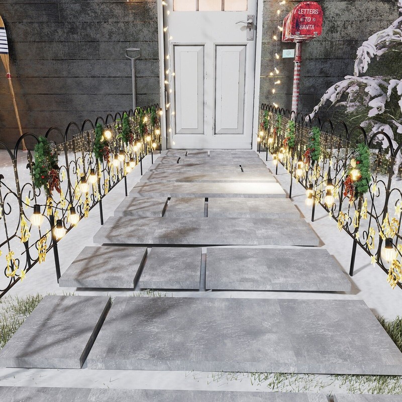 kinbor Tall Garden Fencing Rustproof Border Fence Edging Heavy Duty