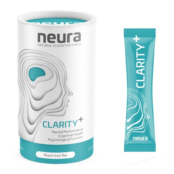 Clarity+ by Neura, Clinically Dosed, Natural, Nootropic Supplement. Optimise Brain Health & Mental Performance, Contains Ashwagandha, Green Tea, Lion’s Mane & Rhodiola (20 sachets)