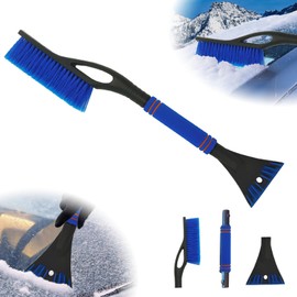 DONGSZQ Ice Scraper Car with Broom 2-in-1 Snow Brush Car, 60 cm Removable Snow Scraper with Comfortable Foam Handle, Snow Car Broom for Car, Truck, SUV, Windscreen
