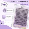 B&Q Flora Pestañas Postizas Naturales Banda Invisible Racimos 144 pcs