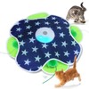 Oxawo Interactive Cat Toys Auto Moving Feather Concealed in Mat,Motion