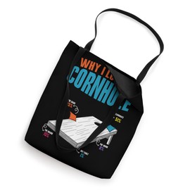Why I Lose At Cornhole Board Sand Bag Toss Funny Cornhole Tote Bag