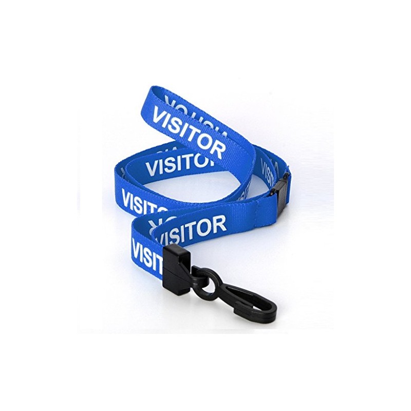 CKB Ltd® 10x Blue VISITOR LANYARDS Breakaway Safety Lanyard Neck