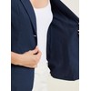 Allegra K Blazer for Women's Short Sleeve Button Front Cotton