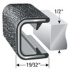 TRIM-LOK - 1350B2X1/2-25 Trim-Lok Edge Trim – Fits 1/2” Edge,