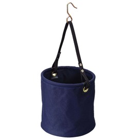 Kozuchi KB-05-24 N No. 9 Canvas Bucket with Bottom Plate for Electricians, Navy Blue, Diameter 9.4 x Height 9.4 inches (24 x 24 cm), Hook Included