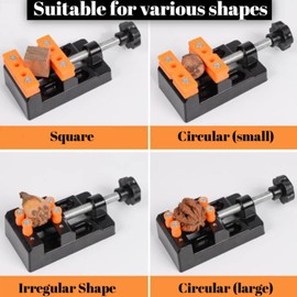 MOUMOUTEN Mini Table Vice, Clamp Mini Flat Clamp Opening Parallel Table Vise for Watch Repairing Sculpture Craft Jewelry DIY Sculpture Soldering Accessories Carving Bed Tool