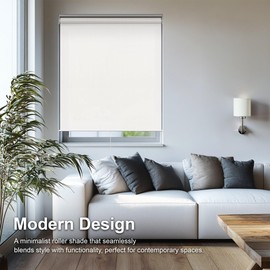 CHICOLOGY Roller Window Shades , Window Blinds , Window Shades for Home , Roller Shades , Window Treatments , Window Blinds Cordless , Door Blinds , Urban White (Light Filtering), 26"W X 72"H